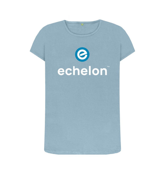 Stone Blue Women's 100% Organic Cotton Crew Neck T-Shirt