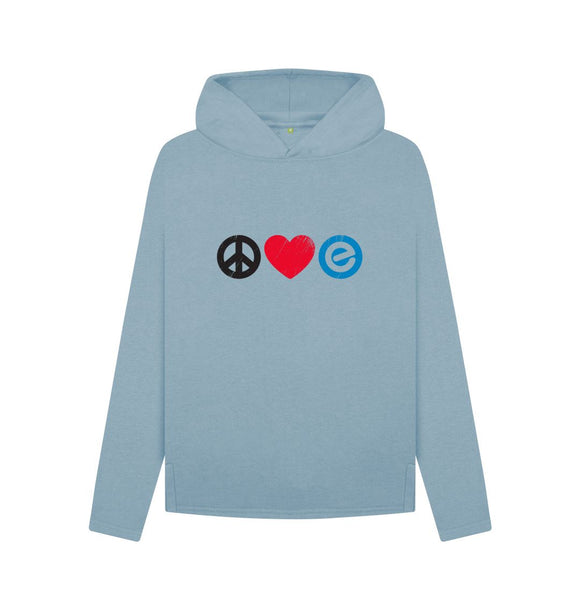 Stone Blue Women's Peace Love Hoodie
