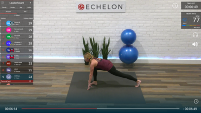 Instructor teaching a yoga class