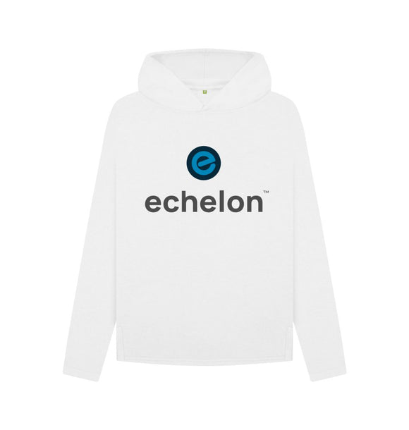 White Echelon Logo Hoodie