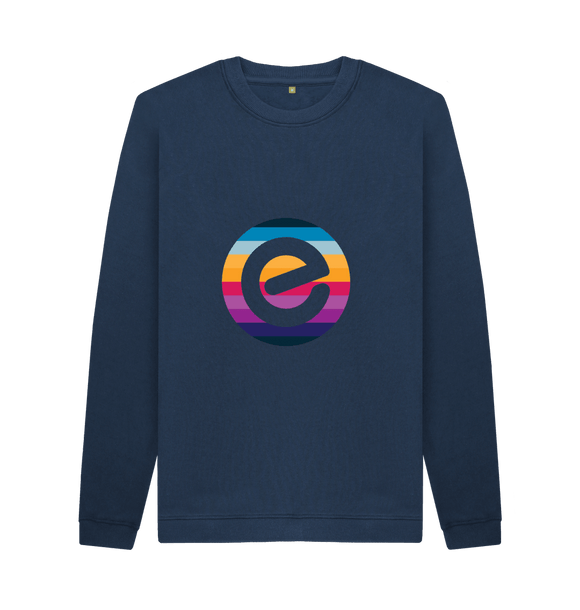 Men's E Logo Organic Cotton Crewneck Jumper - Echelon Fit UK