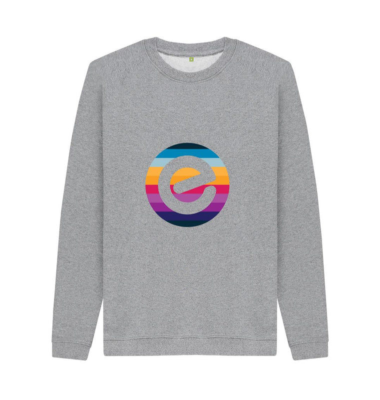 Men's E Logo Organic Cotton Crewneck Jumper - Echelon Fit UK