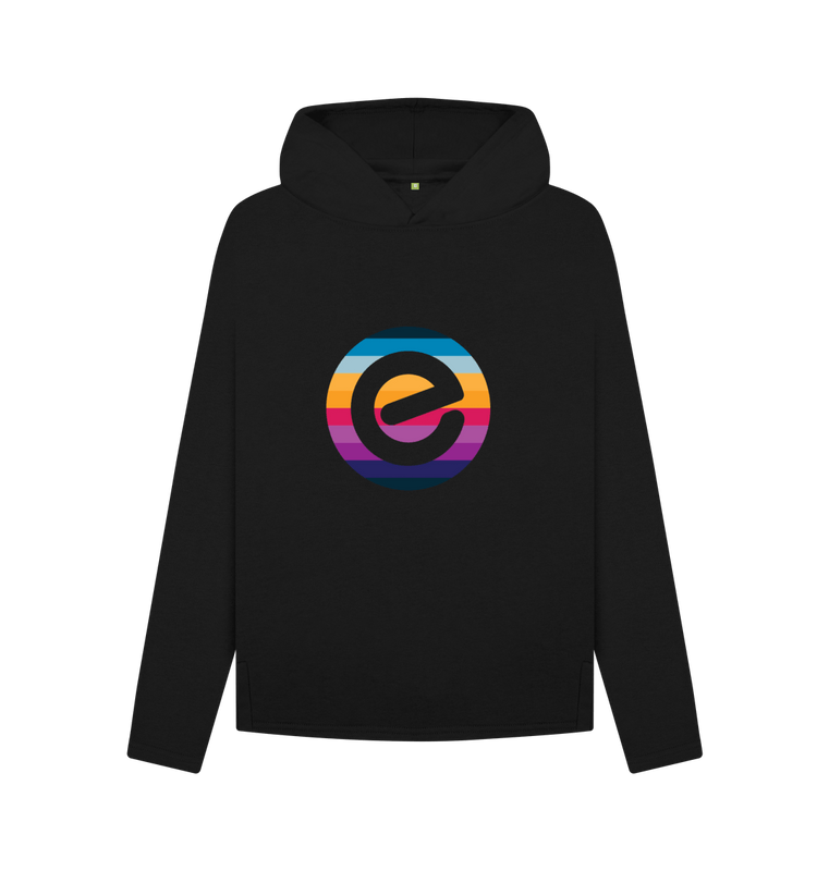 Black Women's Organic Cotton Hoodie
