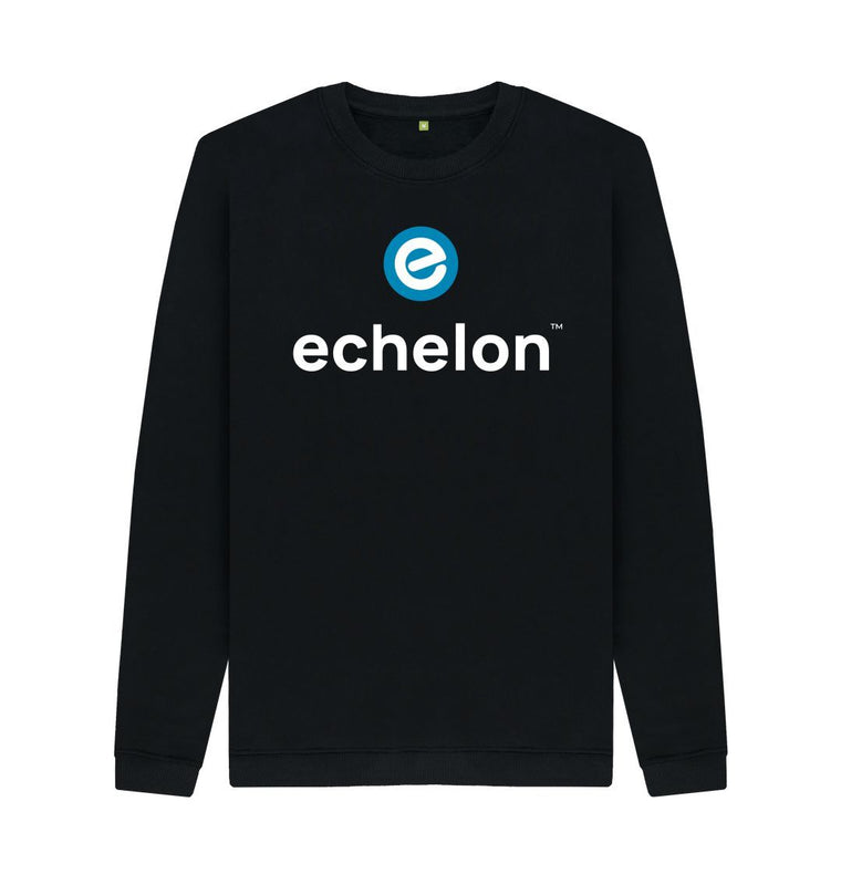 Black Men's 100% Organic Cotton Crewneck Jumper