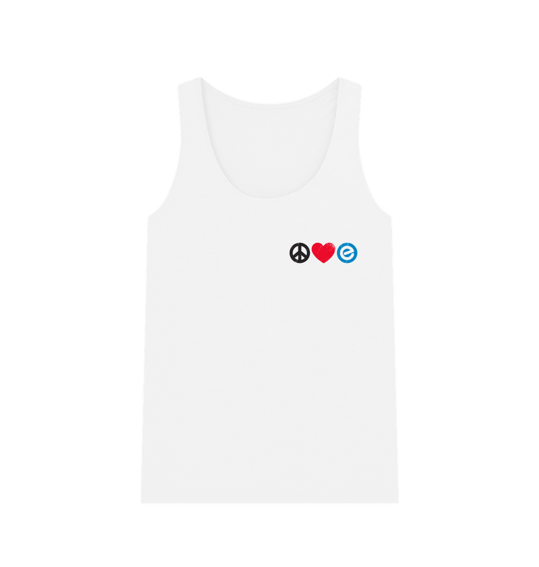 Women's 100% Organic Cotton Vest - Peace, Love, Echelon - Echelon Fit UK