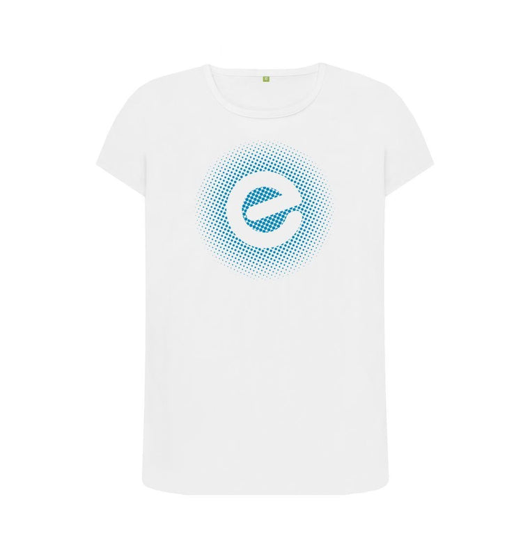 Women's Blue Logo 100% Organic Cotton T-Shirt - Echelon Fit UK