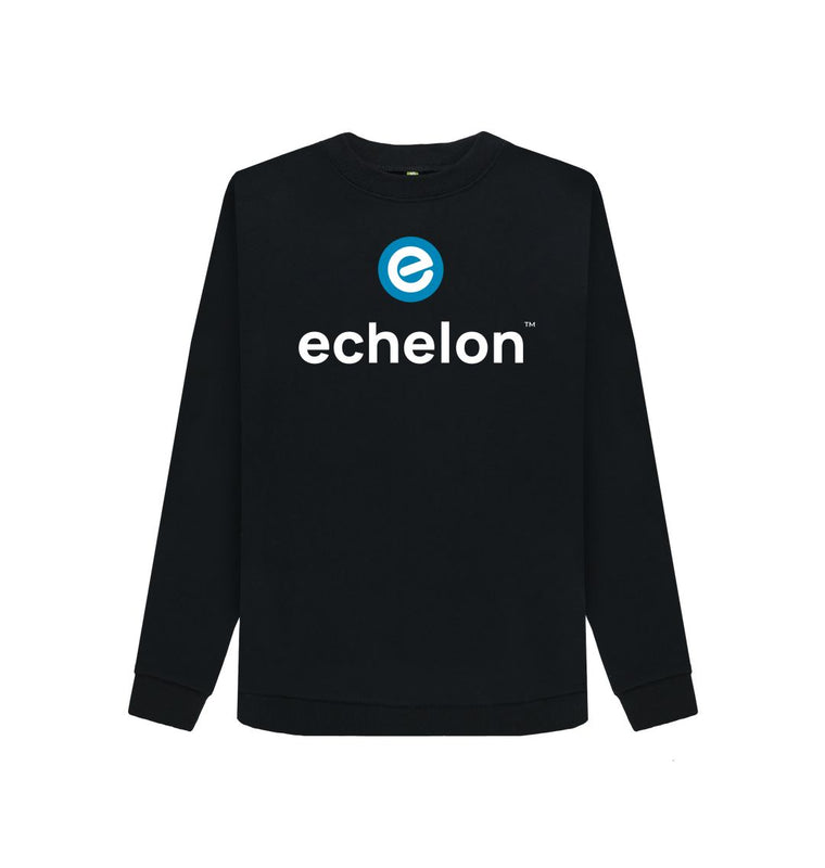 Black Women's 100% Organic Cotton Crew Neck Jumper - Slim Fit