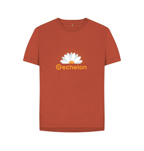 Rust Women's 100% Organic Cotton Daisy Relaxed Fit Tee