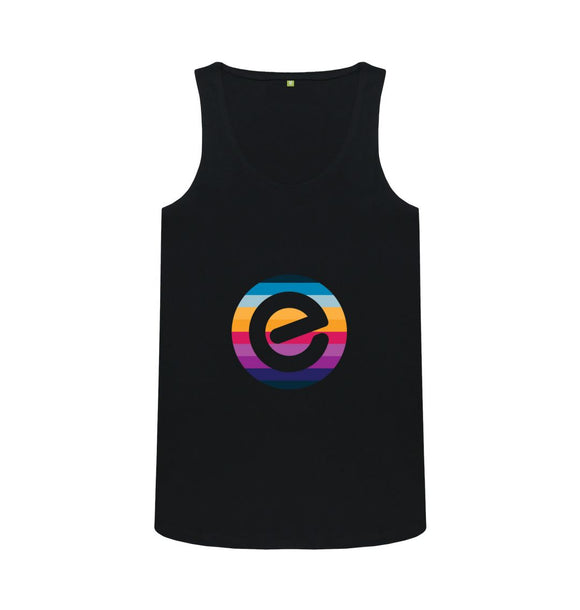 Black Women's 100% Organic Cotton Vest e Top