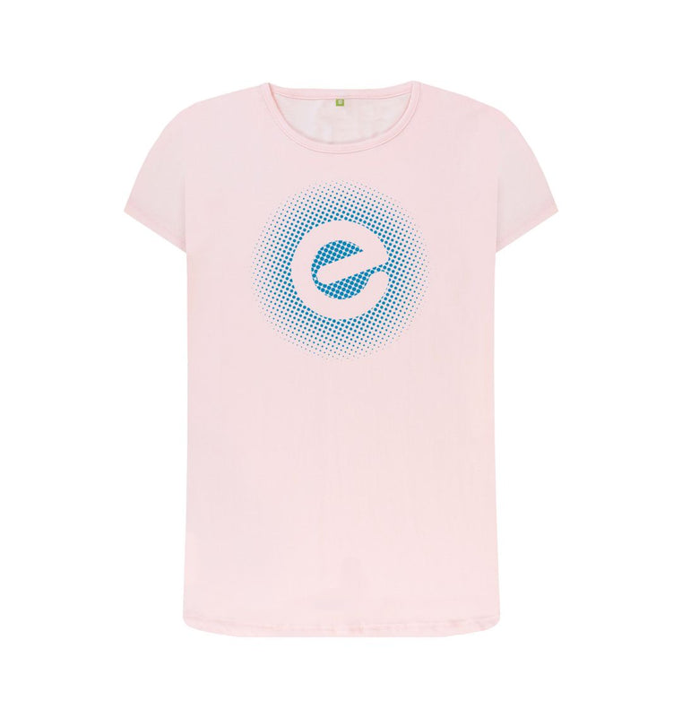 Pink Women's Blue Logo 100% Organic Cotton T-Shirt