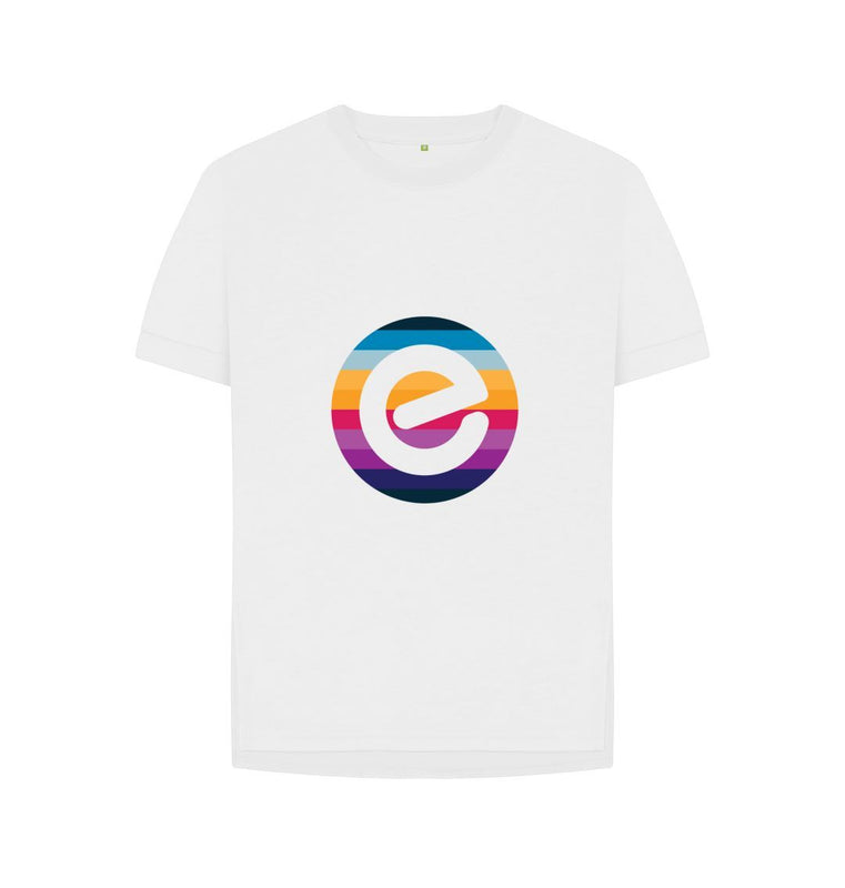 White Women's 100% Organic Cotton Relaxed Fit e Tee