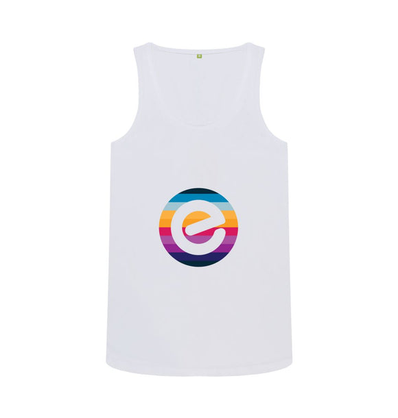 White Women's 100% Organic Cotton Vest e Top