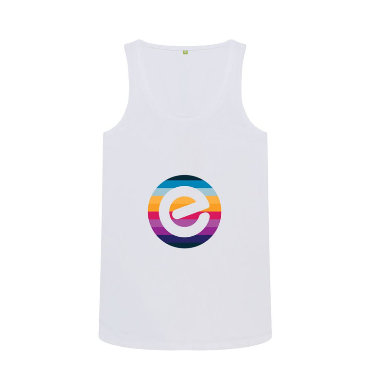 White Women's 100% Organic Cotton Vest e Top