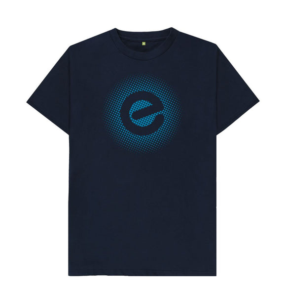 Men's Blue Logo 100% Organic Cotton T-Shirt - Echelon Fit UK