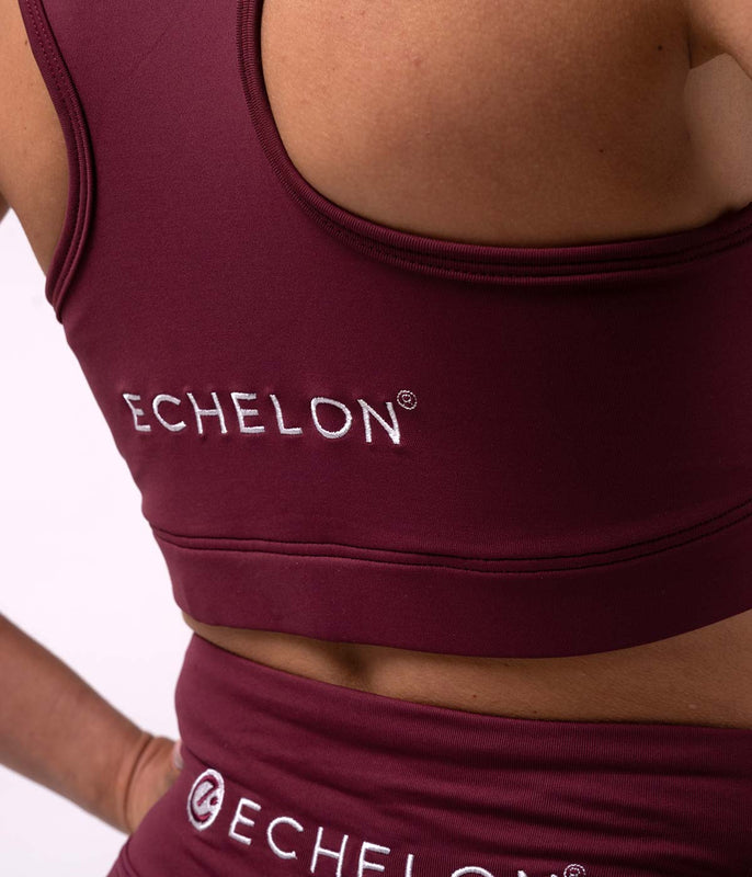 Move Crop - Maroon - Echelon Fit UK