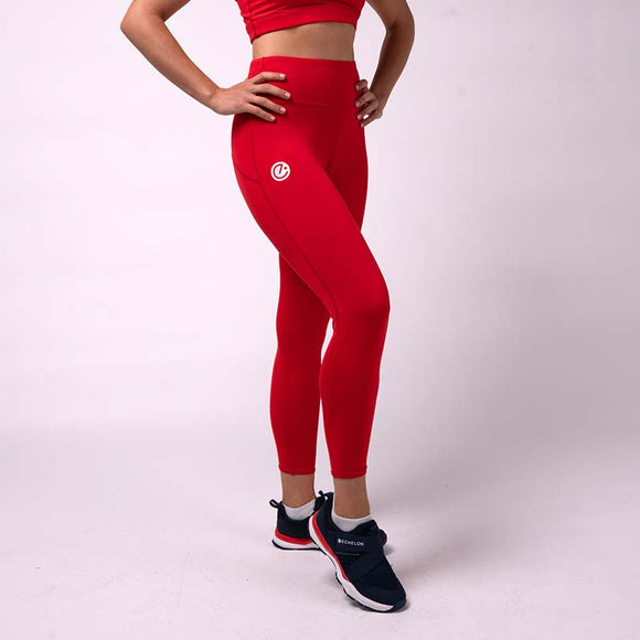 Move Leggings - Red - Echelon Fit UK