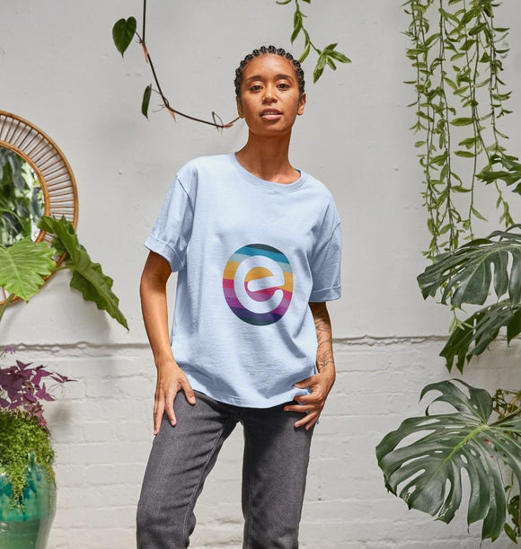Women's 100% Organic Cotton Relaxed Fit e Tee - Echelon Fit UK