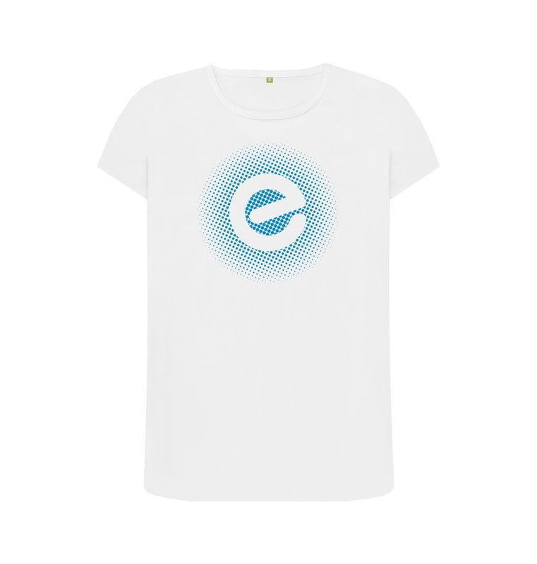 Women's Blue Logo 100% Organic Cotton T-Shirt - Echelon Fit UK