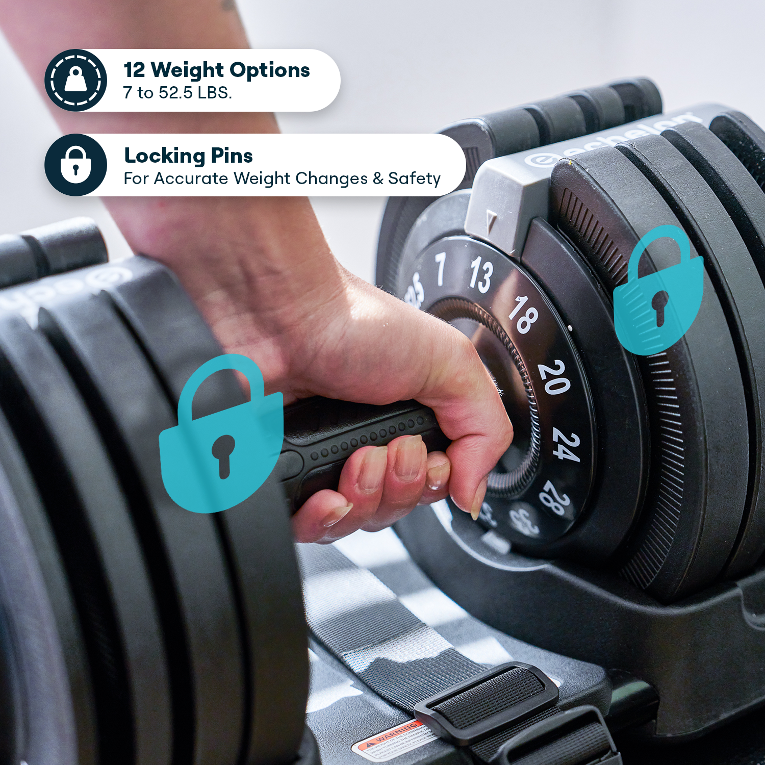 Echelon Strength Adjustable Dumbbells Echelon Fit UK