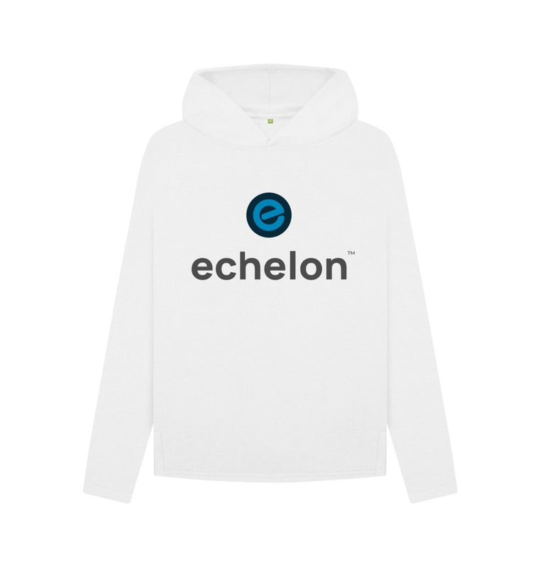 White Echelon Logo Hoodie