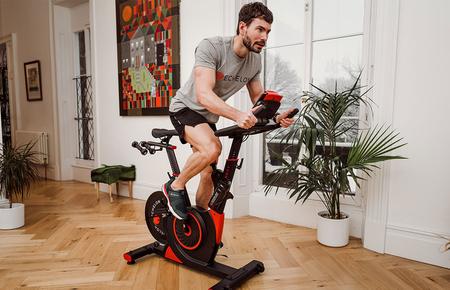 Man riding an Echelon fitness bike