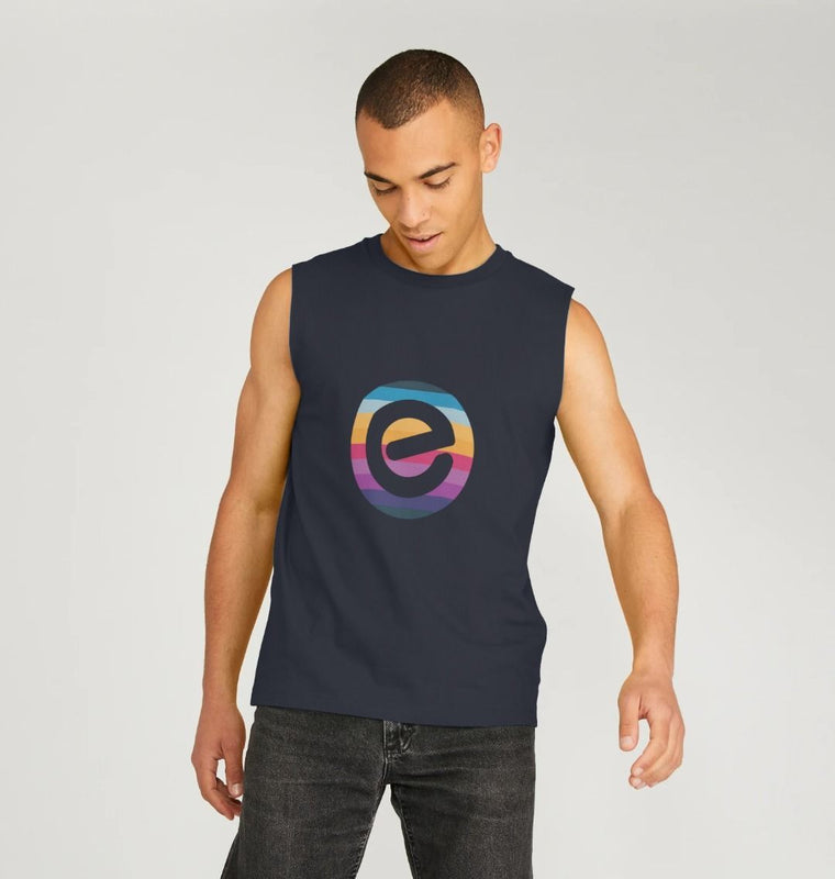 Men's 100% Organic E Logo Cotton Vest - Echelon Fit UK