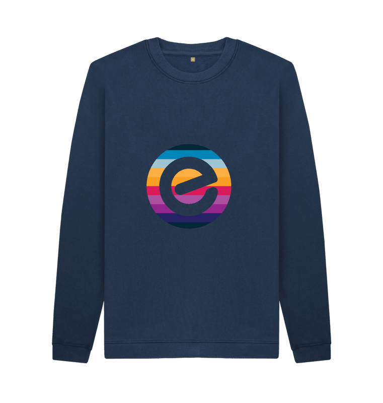 Men's E Logo Organic Cotton Crewneck Jumper - Echelon Fit UK