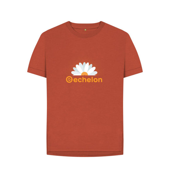 Women's 100% Organic Cotton Daisy Relaxed Fit Tee - Echelon Fit UK