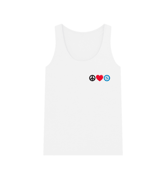 Women's 100% Organic Cotton Vest - Peace, Love, Echelon - Echelon Fit UK