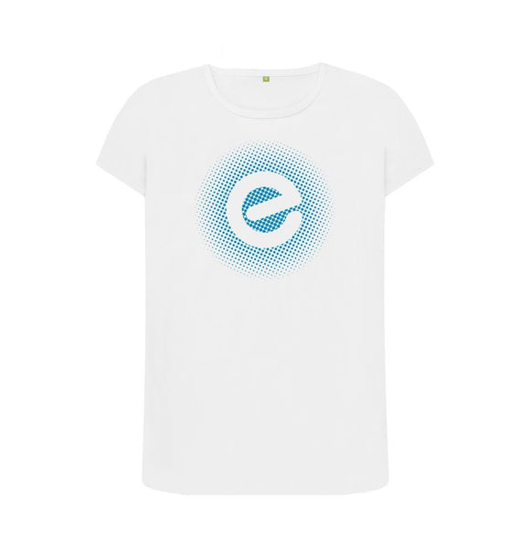 Women's Blue Logo 100% Organic Cotton T-Shirt - Echelon Fit UK