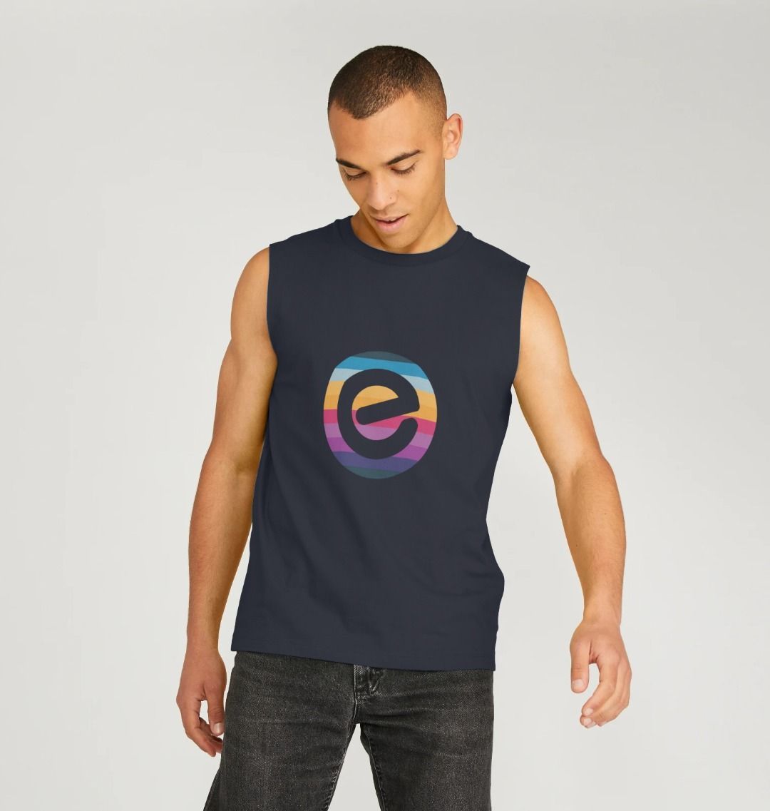 Men's 100% Organic E Logo Cotton Vest