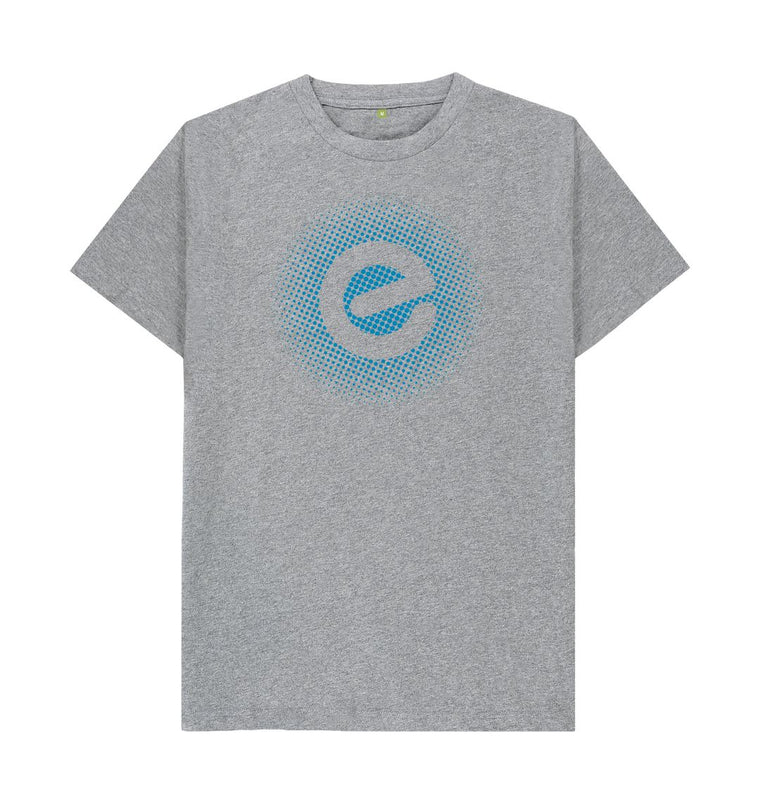 Athletic Grey Men's Blue Logo 100% Organic Cotton T-Shirt