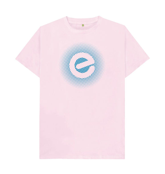 Pink Men's Blue Logo 100% Organic Cotton T-Shirt