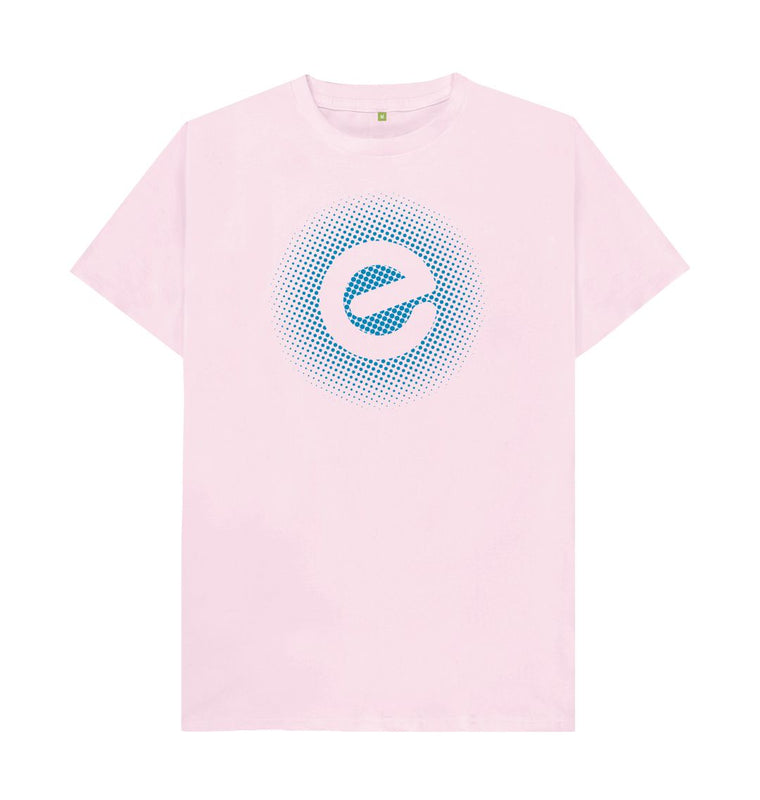 Pink Men's Blue Logo 100% Organic Cotton T-Shirt