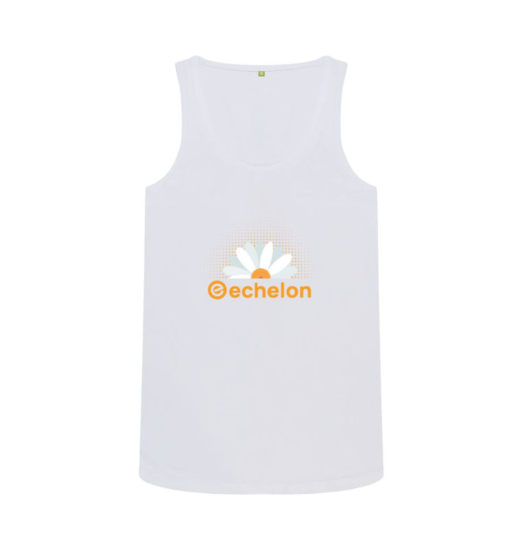 White Women's 100% Organic Cotton Daisy Vest Top