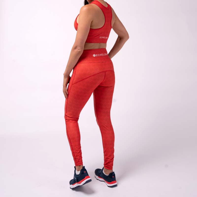 Luxe Leggings Red - Limited Edition - Echelon Fit UK