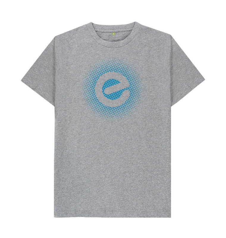 Men's Blue Logo 100% Organic Cotton T-Shirt - Echelon Fit UK