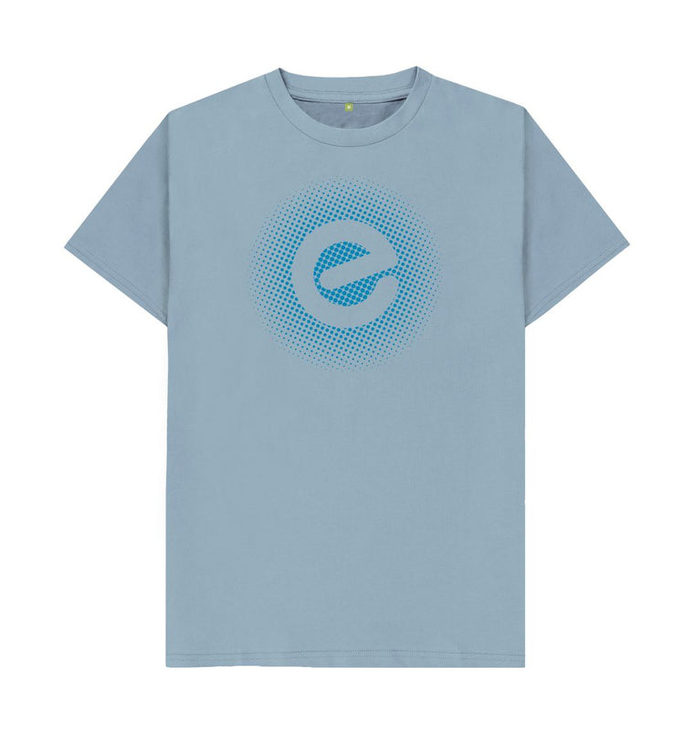 Men's Blue Logo 100% Organic Cotton T-Shirt - Echelon Fit UK