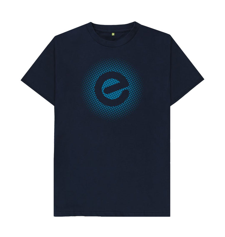 Men's Blue Logo 100% Organic Cotton T-Shirt - Echelon Fit UK