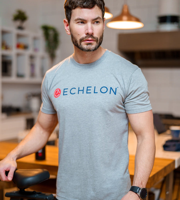 Men's Crewneck Tee - Light Heather - Echelon Fit UK