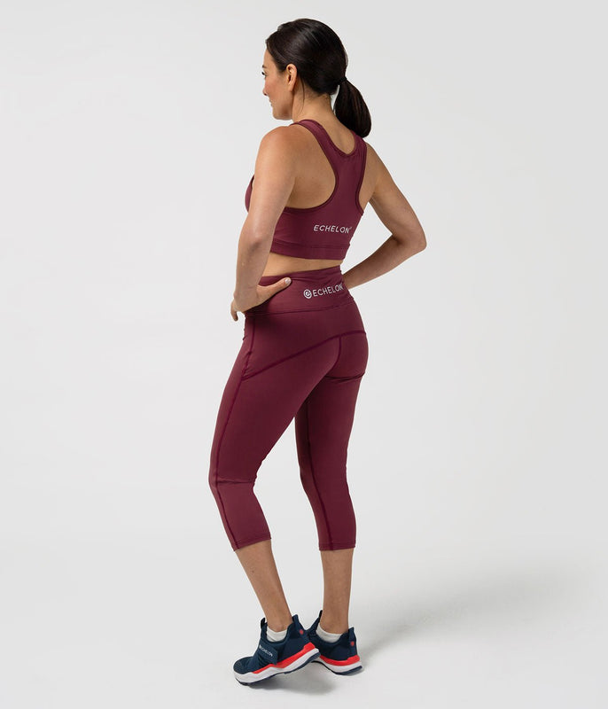 Move Capris - Maroon - Echelon Fit UK