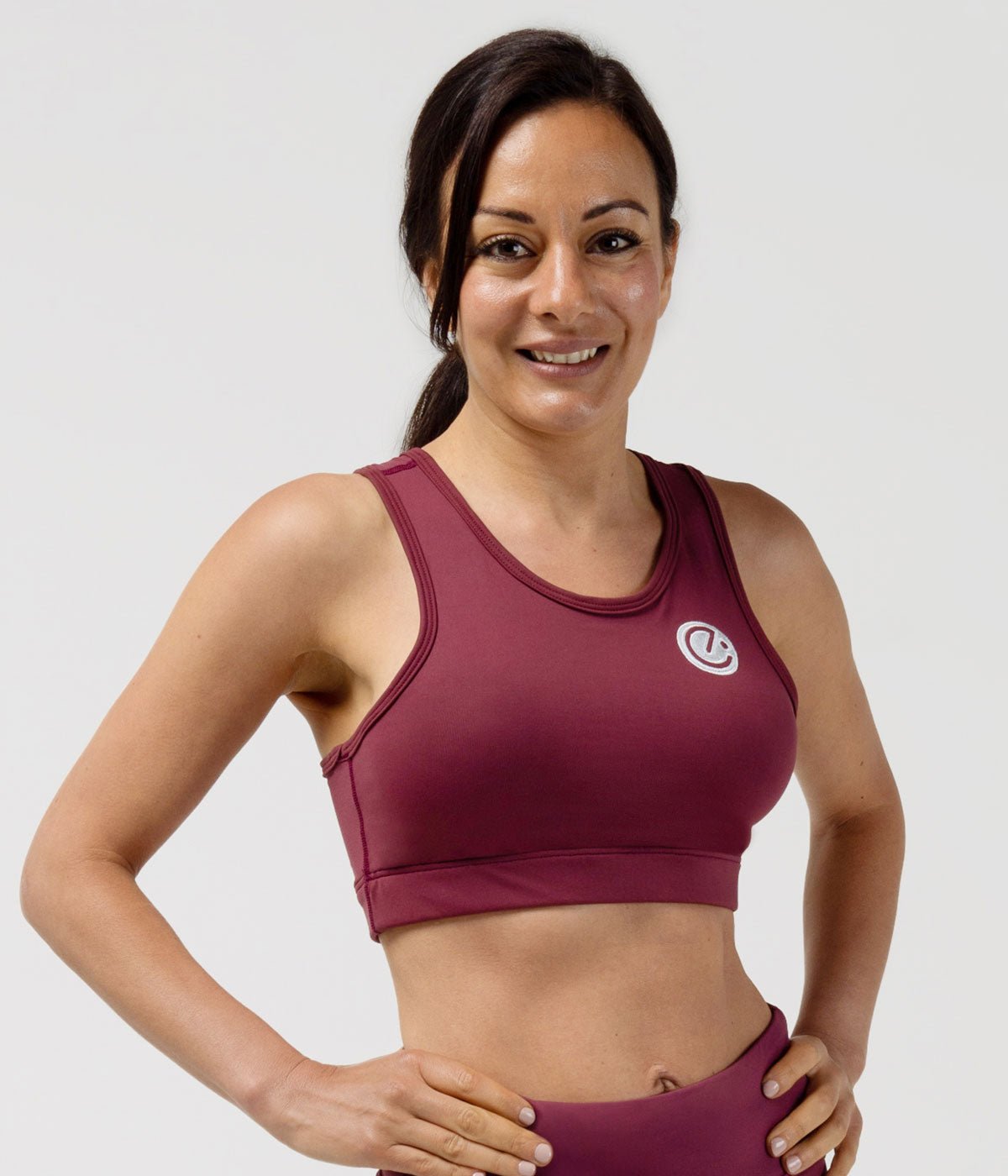 Move Crop - Maroon - Echelon Fit UK
