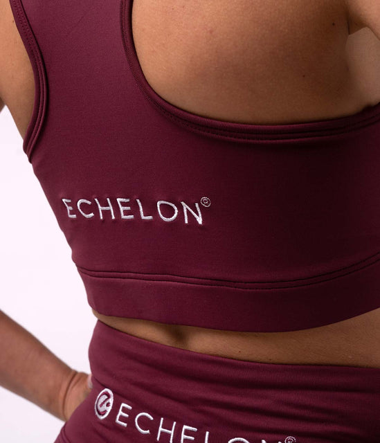 Move Crop - Maroon - Echelon Fit UK