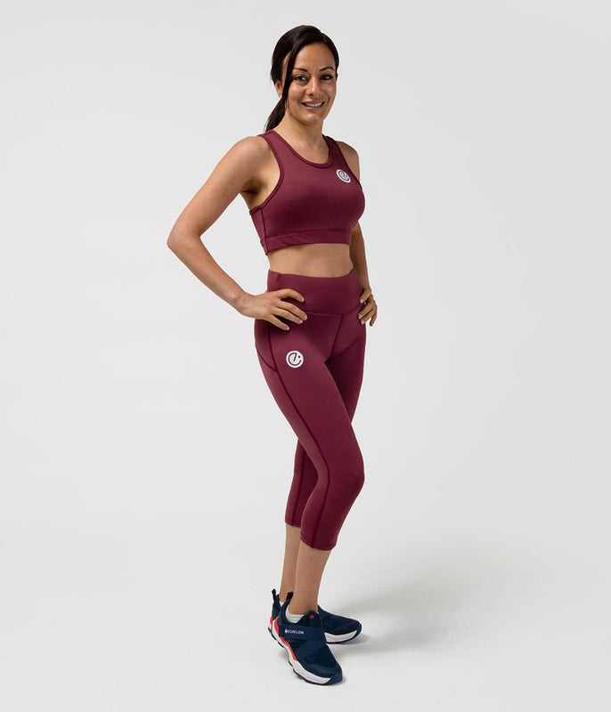 Move Crop - Maroon - Echelon Fit UK