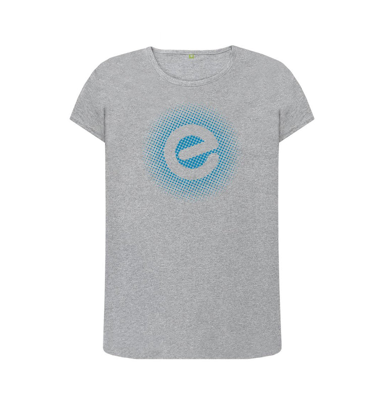 Athletic Grey Women's Blue Logo 100% Organic Cotton T-Shirt