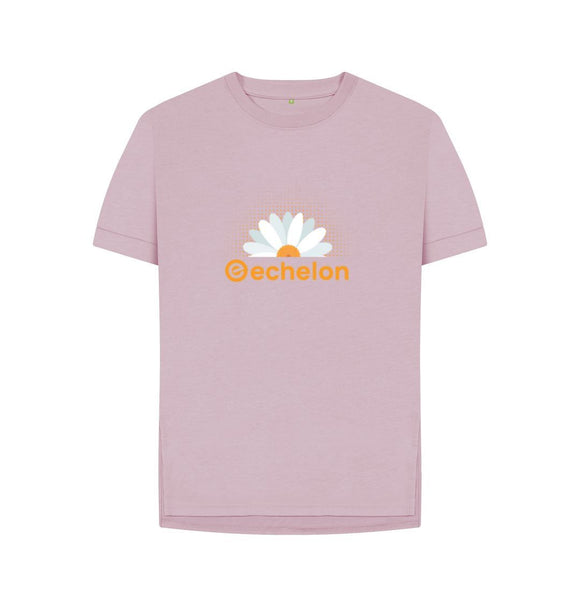 Women's 100% Organic Cotton Daisy Relaxed Fit Tee - Echelon Fit UK