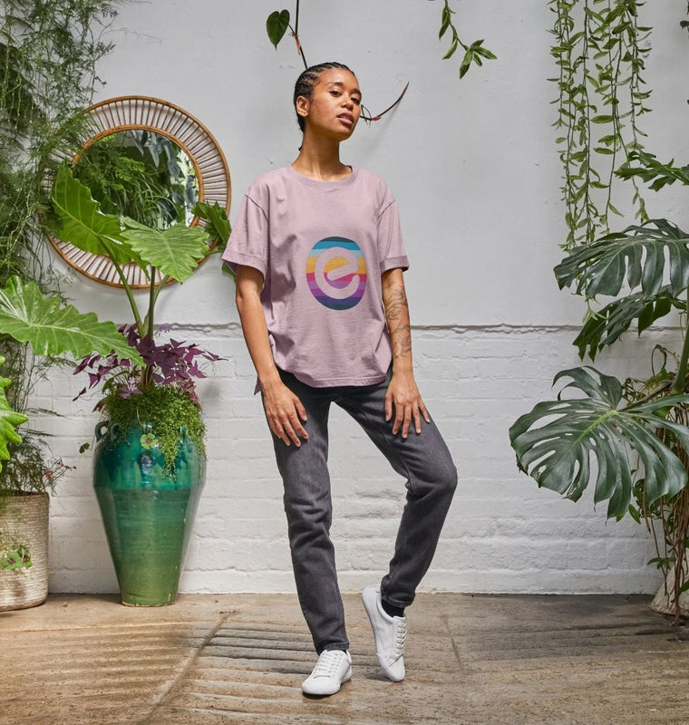 Women's 100% Organic Cotton Relaxed Fit e Tee - Echelon Fit UK