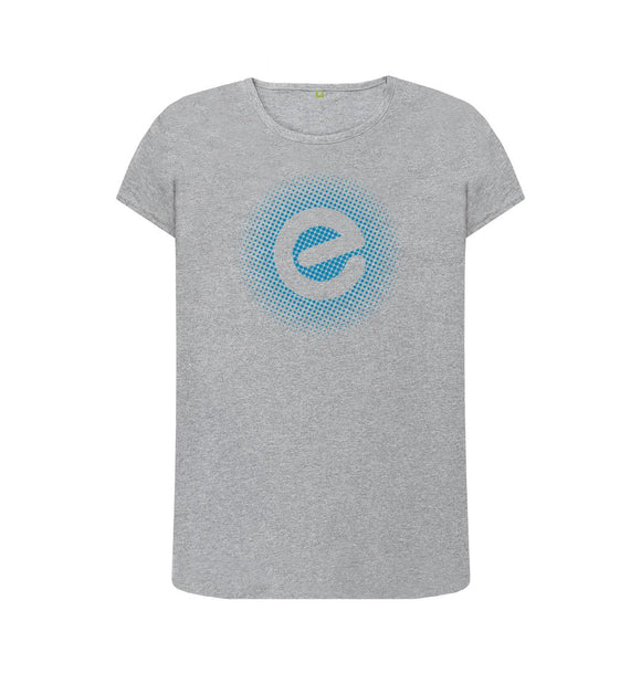 Women's Blue Logo 100% Organic Cotton T-Shirt - Echelon Fit UK
