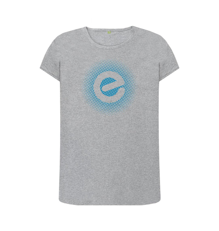 Women's Blue Logo 100% Organic Cotton T-Shirt - Echelon Fit UK