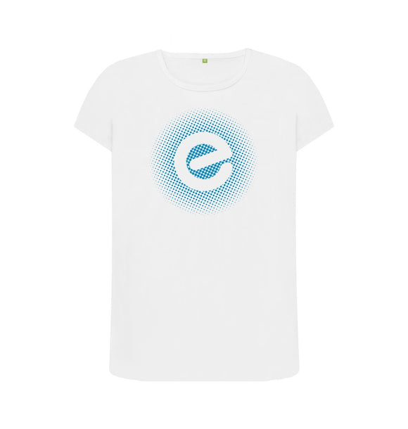 Women's Blue Logo 100% Organic Cotton T-Shirt - Echelon Fit UK